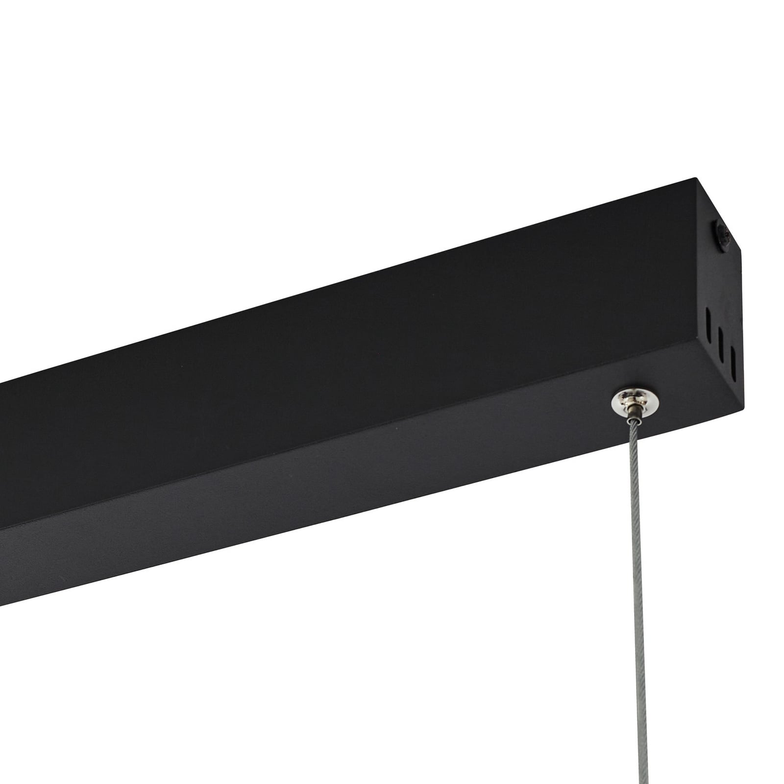 Smart LED pendellampe Mylosh dimbar CCT svart 110 cm oppheng detalj