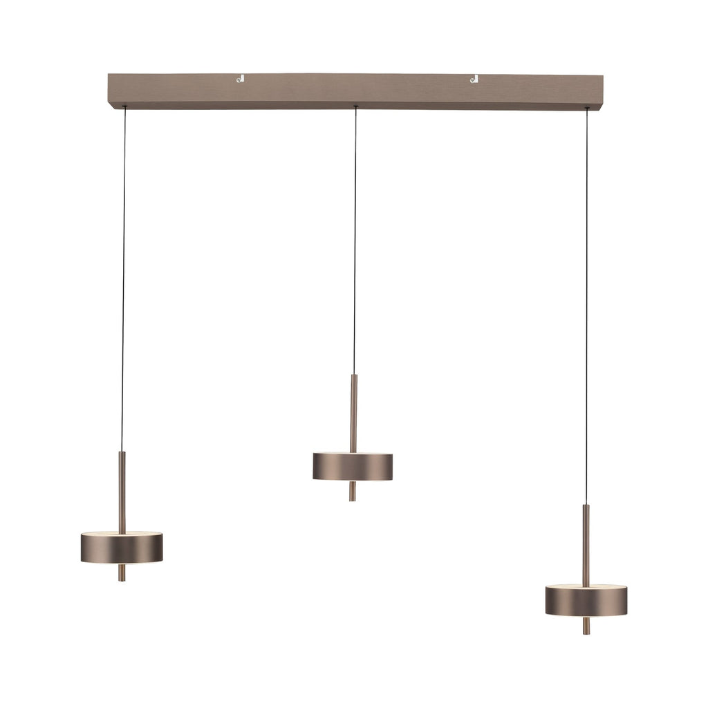Montert Smart LED-pendellampe Q-Rotate mørkebrun dimbar i rom