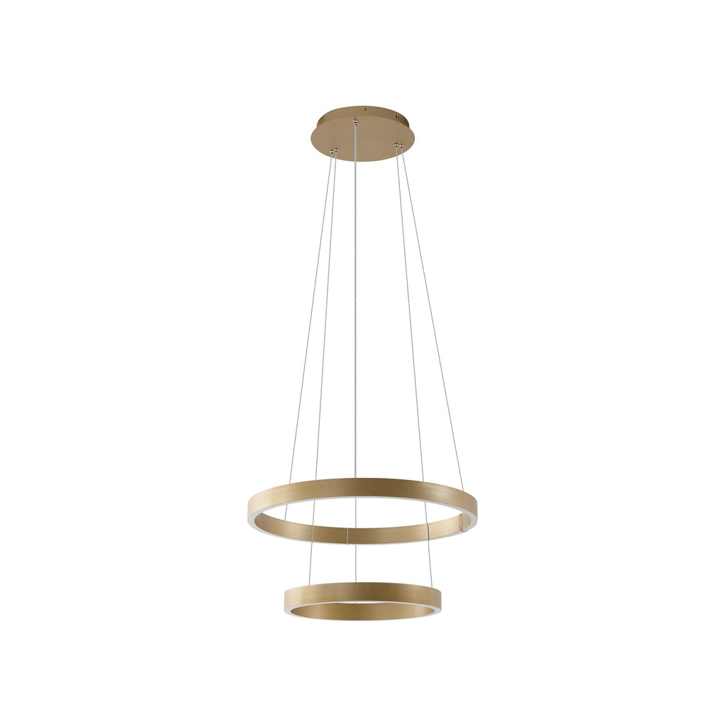 Smart LED-pendellampe Yonam 2-lys gull CCT dimbar detalj
