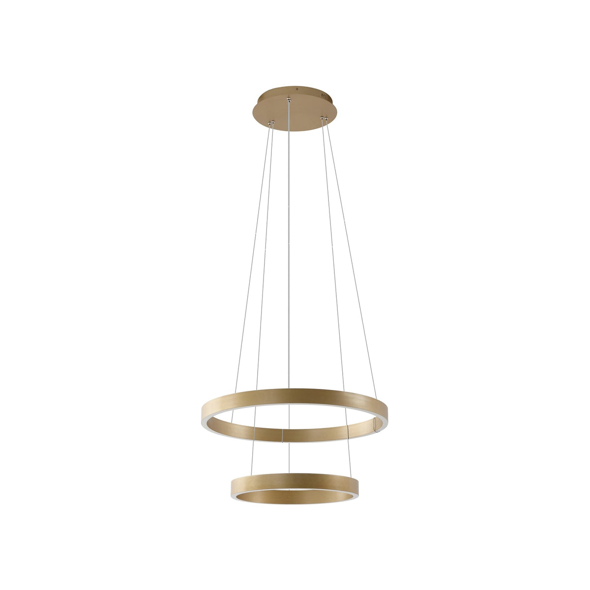 Smart LED-pendellampe Yonam 2-lys gull CCT dimbar detalj