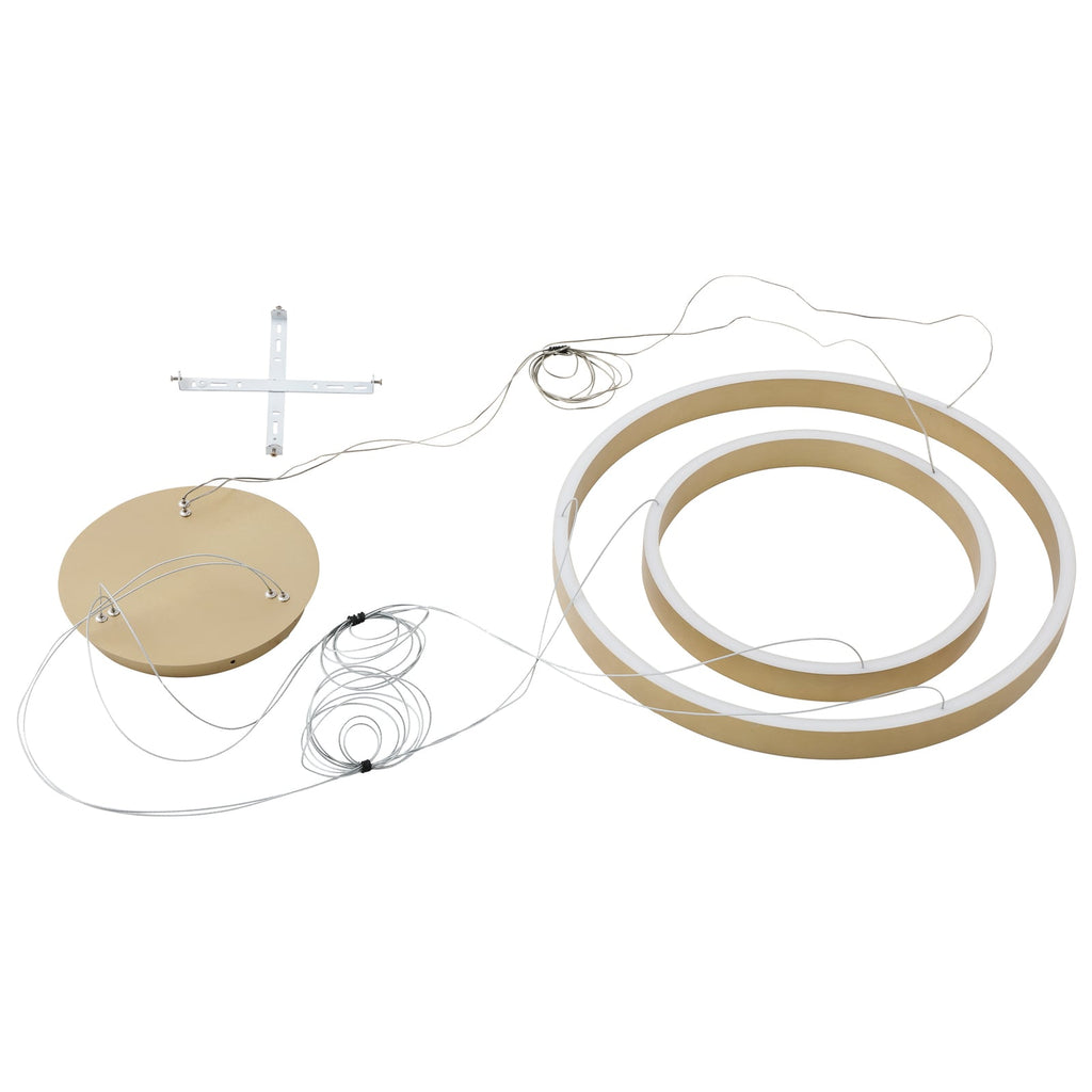 Smart LED-pendellampe Yonam 2-lys gull CCT dimbar med app-styring