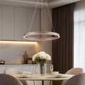 Smart LED pendellampe Yonam aluminium Ø60 cm forfra