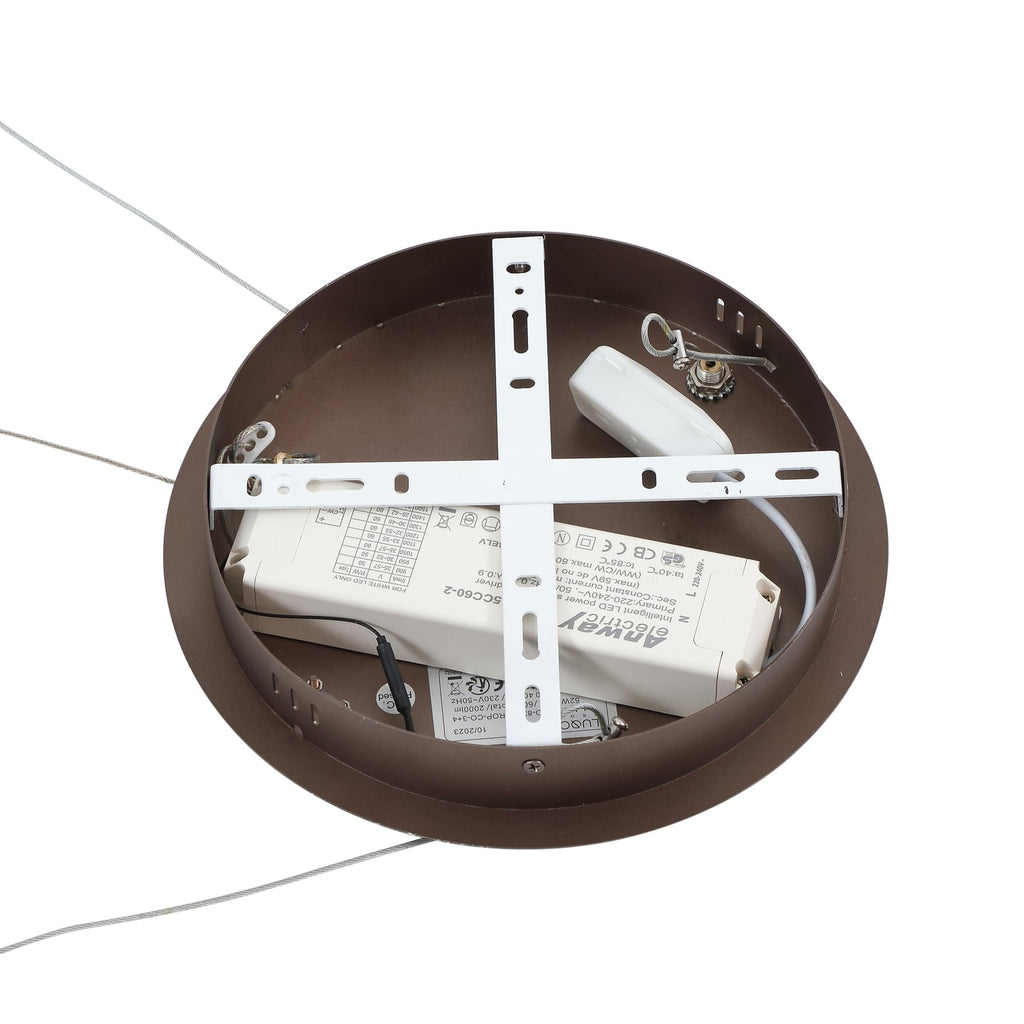 Smart LED pendellampe Yonam aluminium Ø60 cm dimming via app