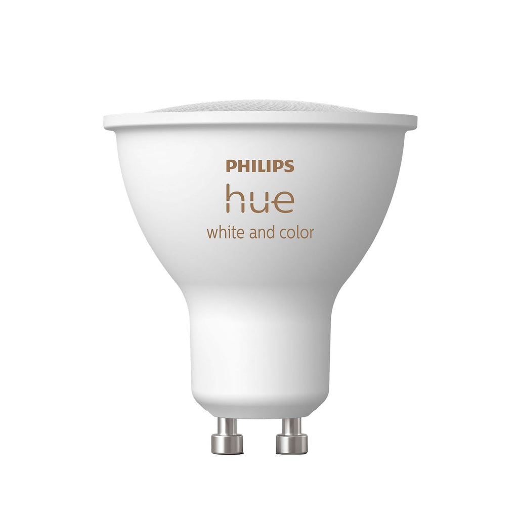 Smart LED-reflektor GU10 4,2W RGBW dimbar Bluetooth Zigbee - Philips Hue forfra