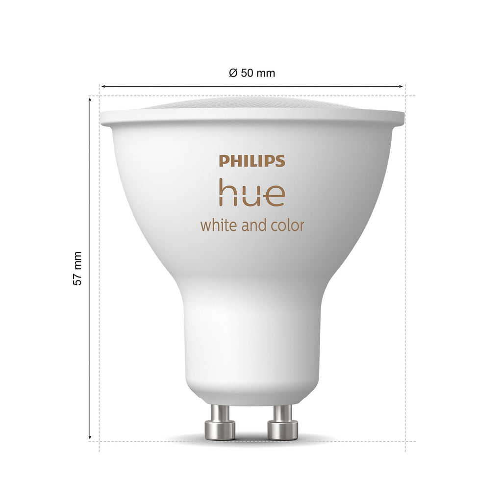 Smart LED-reflektor GU10 4,2W RGBW dimbar Bluetooth Zigbee - Philips Hue bakside