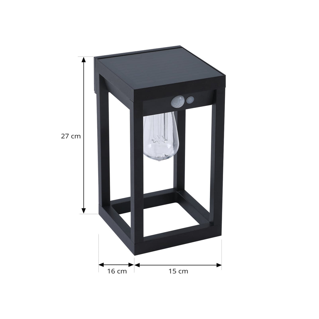 Montert Smart LED solcellevegglampe Enea ved inngangsparti