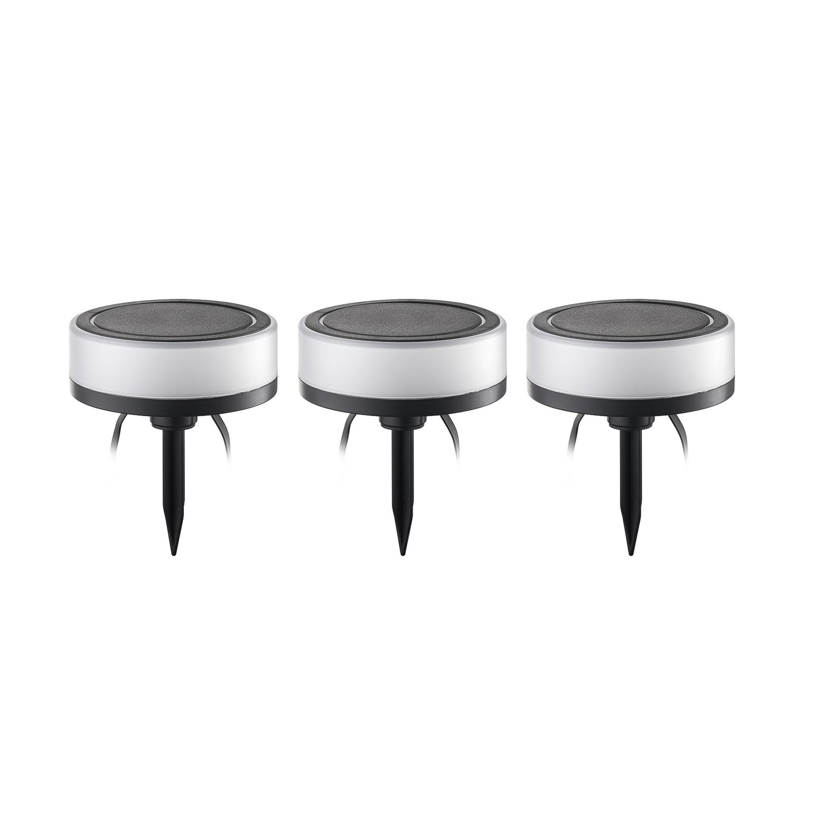 Smart LED-spydlampe Kyren CCT RGB 3-pk IP44 montert i hage