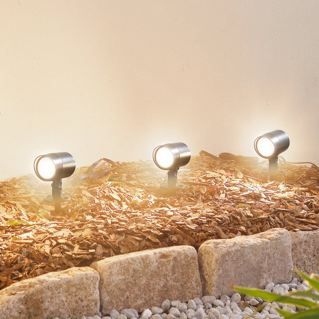 Smart LED-spydspot Nycta RGB dimbar 3-pk IP44 foran
