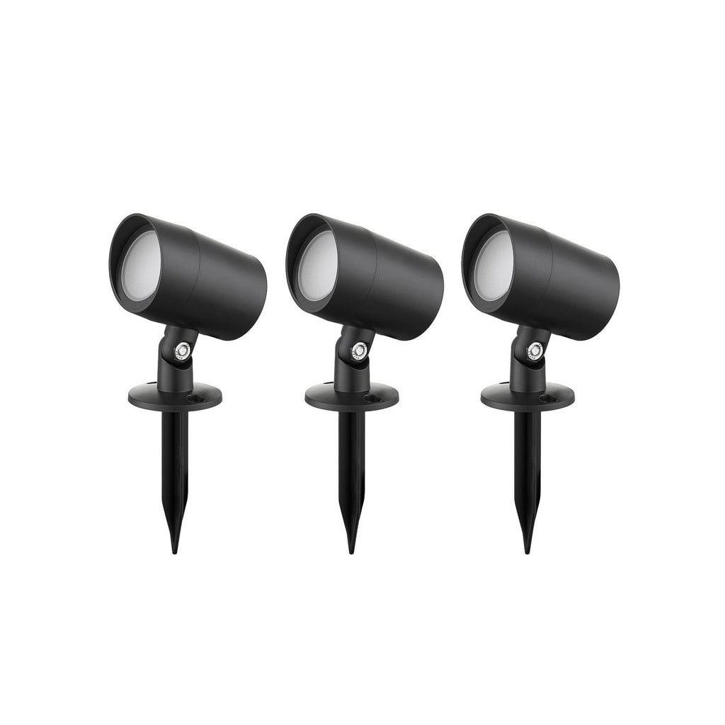 Smart LED-spydspot Nycta RGB dimbar 3-pk IP44 montert i hage