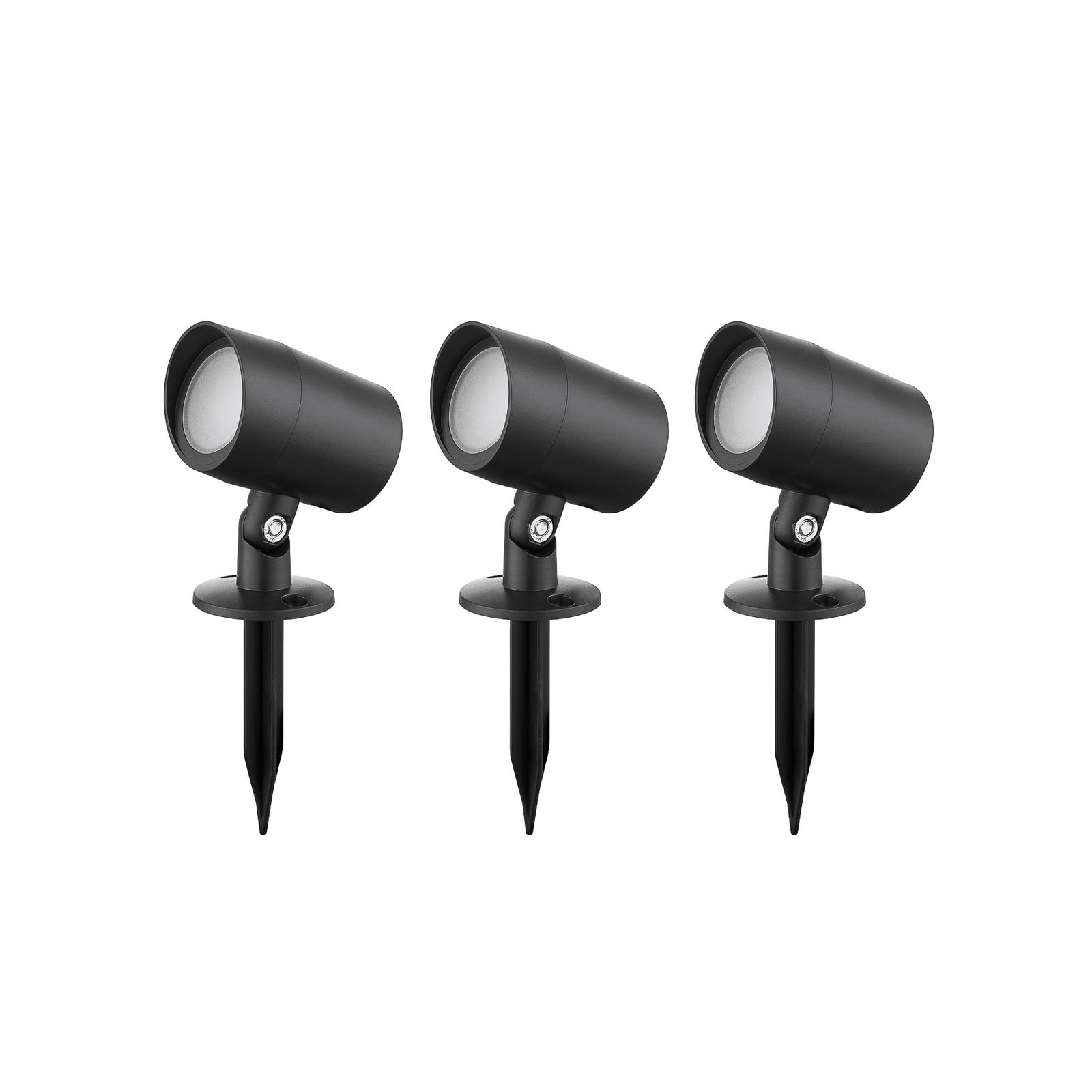 Smart LED-spydspot Nycta RGB dimbar 3-pk IP44 montert i hage