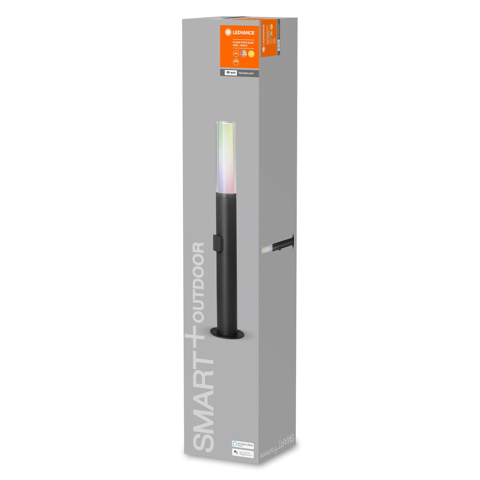 Smart LED sti-lampe Flare RGBW WiFi dimbar IP44 kontroll via app