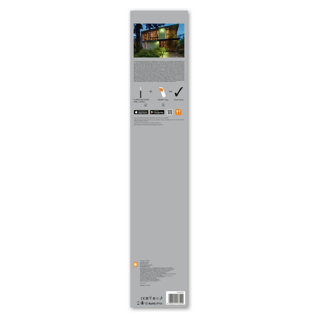 Smart LED sti-lampe Flare RGBW WiFi dimbar IP44 detalj av dimmer