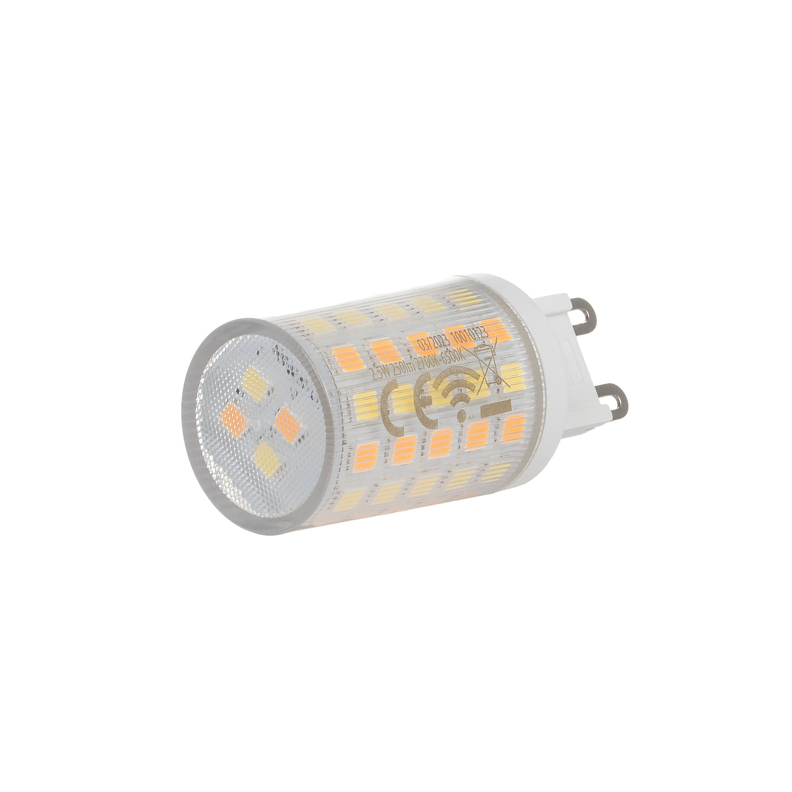 Smart LED-stiftpære G9 2,5W CCT dimbar klar WiFi Tuya - LUUMR montert i lampe