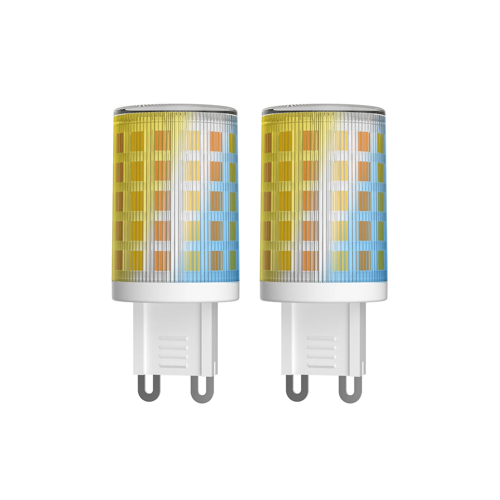 Smart LED-stiftpære G9 2,5W CCT klar dimbar 2-pk WiFi LUUMR forfra