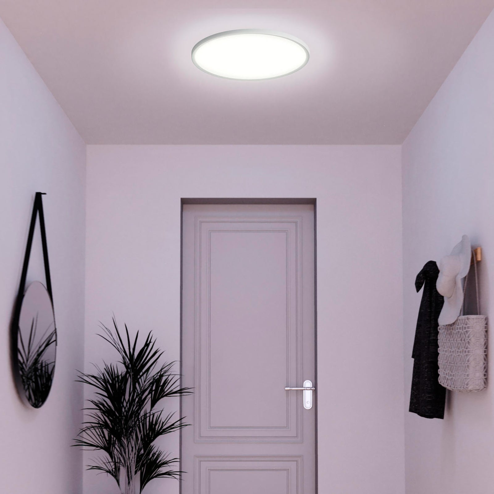 Smart LED taklampe Amela dimbar hvit CCT Ø50 cm montert i tak
