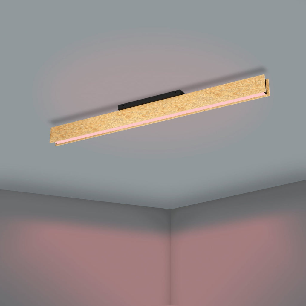 Smart LED taklampe Anchorena-Z tre RGB CCT montert i rom