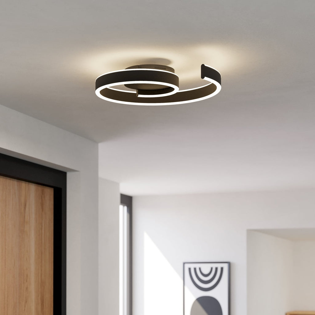 Smart LED-taklampe Andabaia-Z CCT dimbar svart 37W bakside