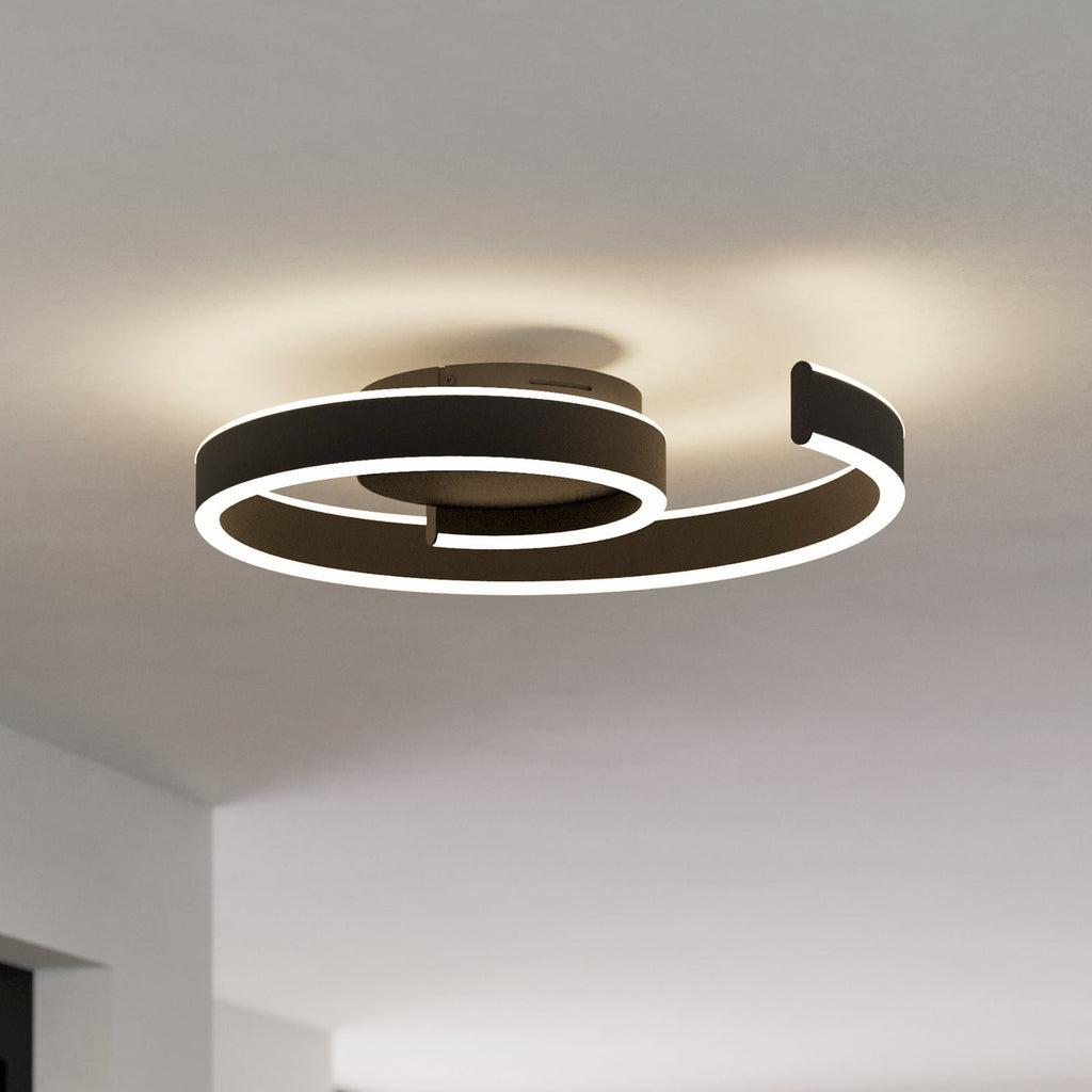 Smart LED-taklampe Andabaia-Z CCT dimbar svart 37W forfra
