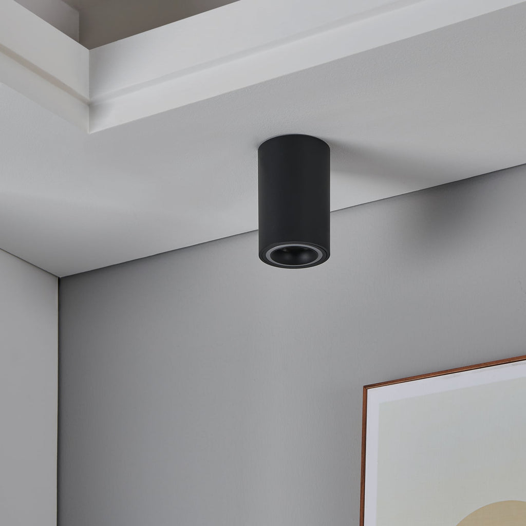 Smart LED taklampe Carosso-Z Zigbee CCT RGB dimbar svart montert i tak