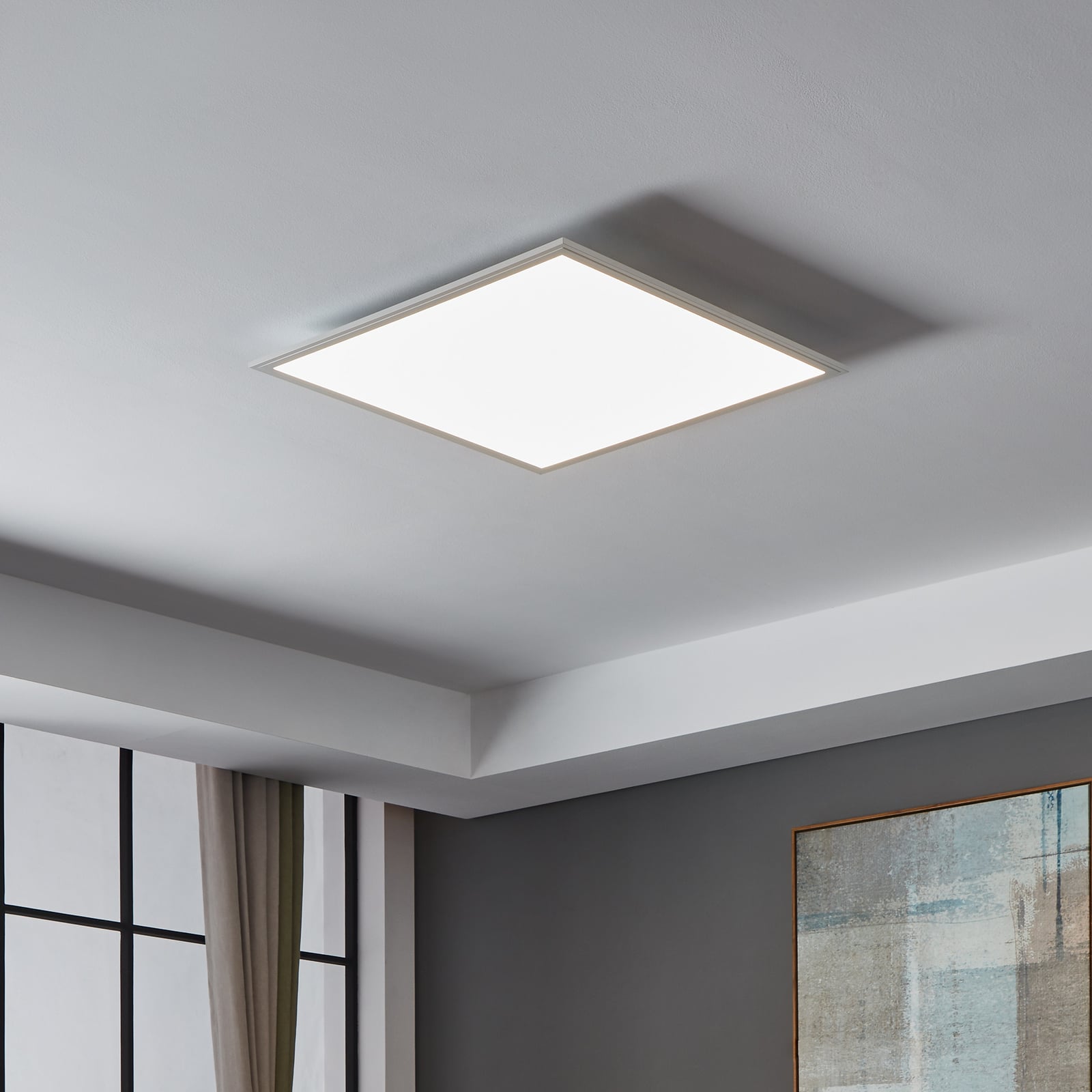 Smart LED taklampe CCT dimbar hvit 59,5x59,5 cm 33W - EGLO connect bakside
