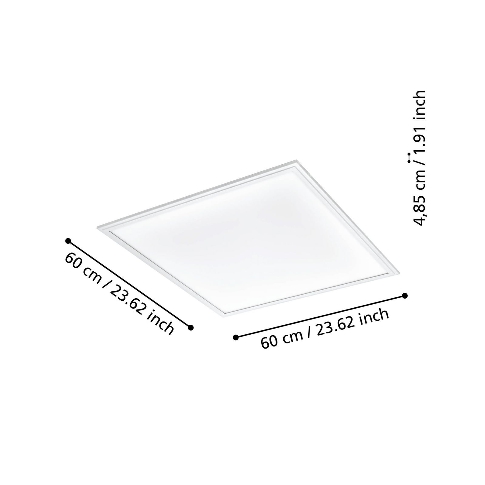 Detalj av Smart LED taklampe CCT dimbar hvit 59,5x59,5 cm 33W - EGLO connect