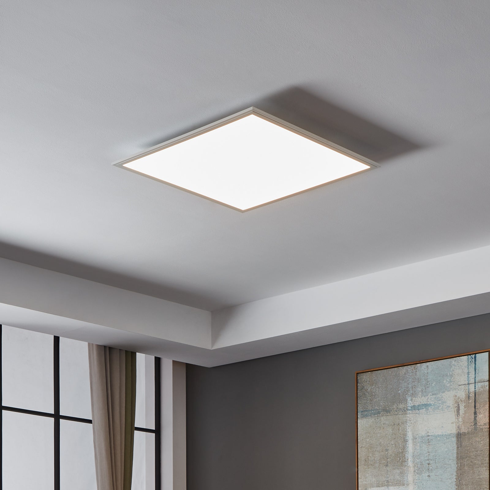 Smart LED taklampe CCT dimbar hvit 59,5x59,5 cm 33W - EGLO connect Bluetooth mesh