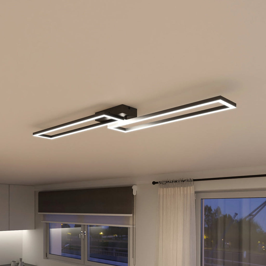 Smart LED taklampe Ciso RGB CCT svart 110 cm 24W forfra