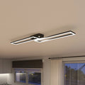 Smart LED taklampe Ciso RGB CCT svart 110 cm 24W forfra