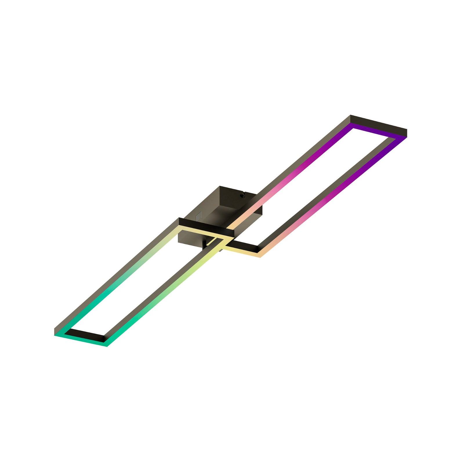 Smart LED taklampe Ciso RGB CCT svart 110 cm 24W montert i rom