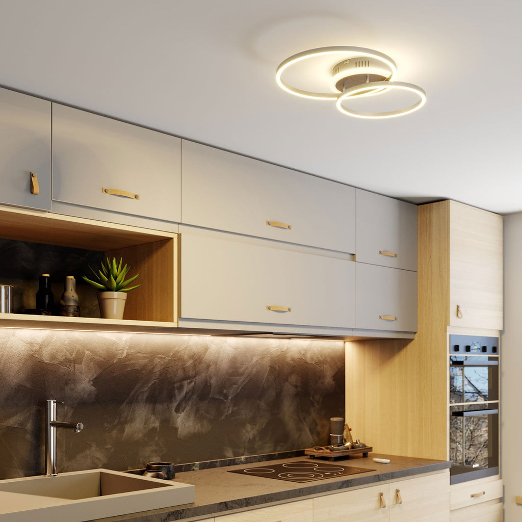 Smart LED taklampe Edica dimbar CCT 58 cm nikkel WiFi bakside