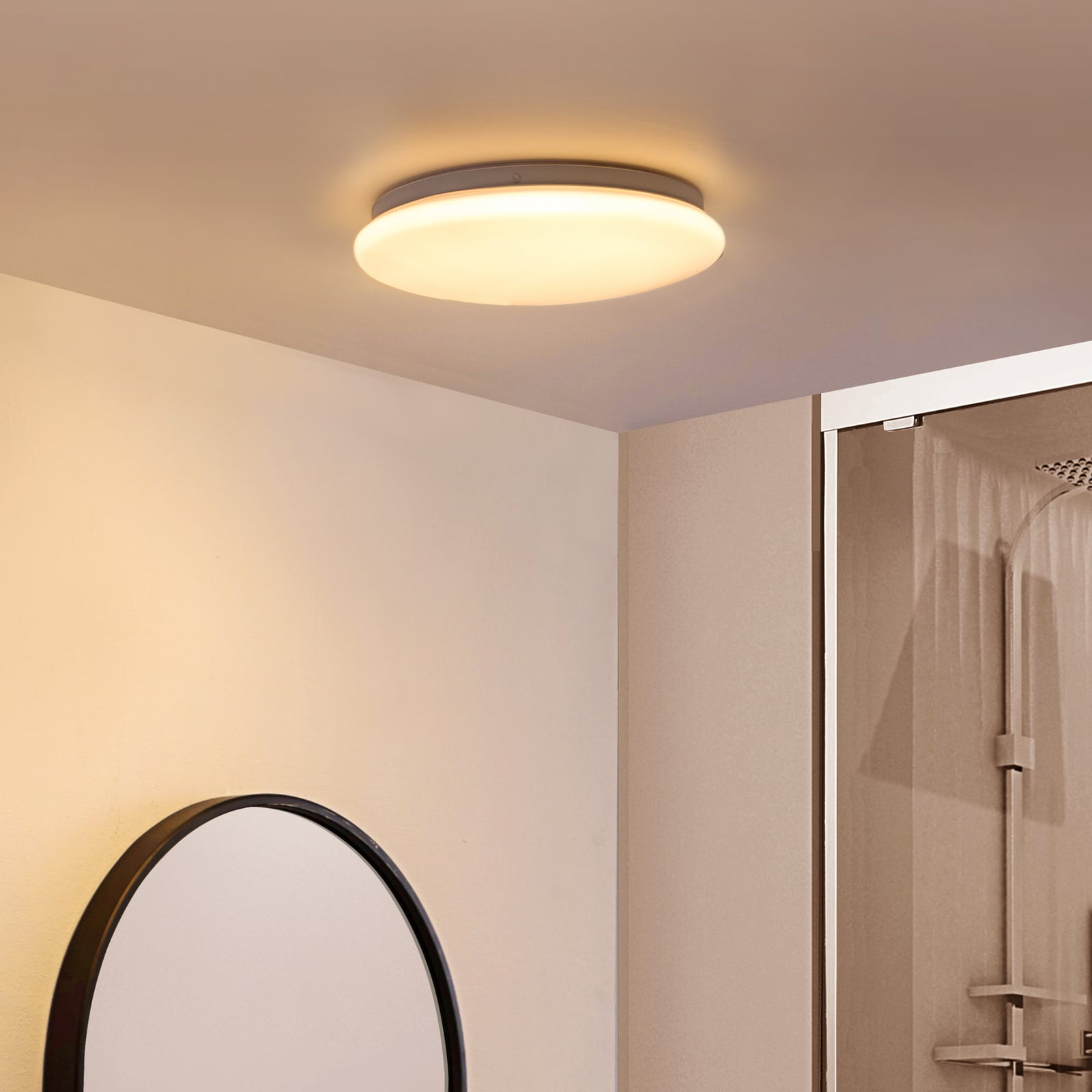 Smart LED-taklampe Emeryn varmhvit hvit forfra
