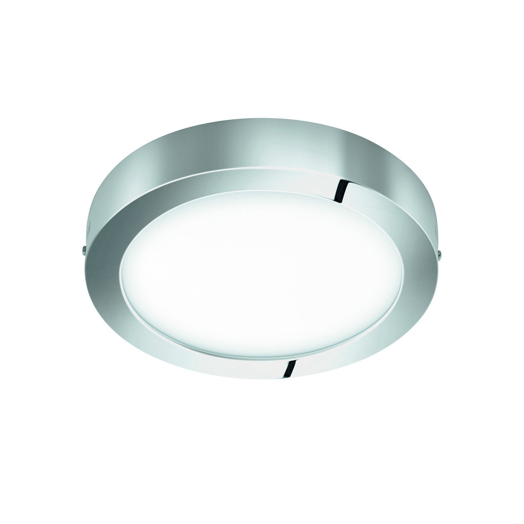 Smart LED taklampe Fueva-C rund dimbar CCT RGB krom montert i tak