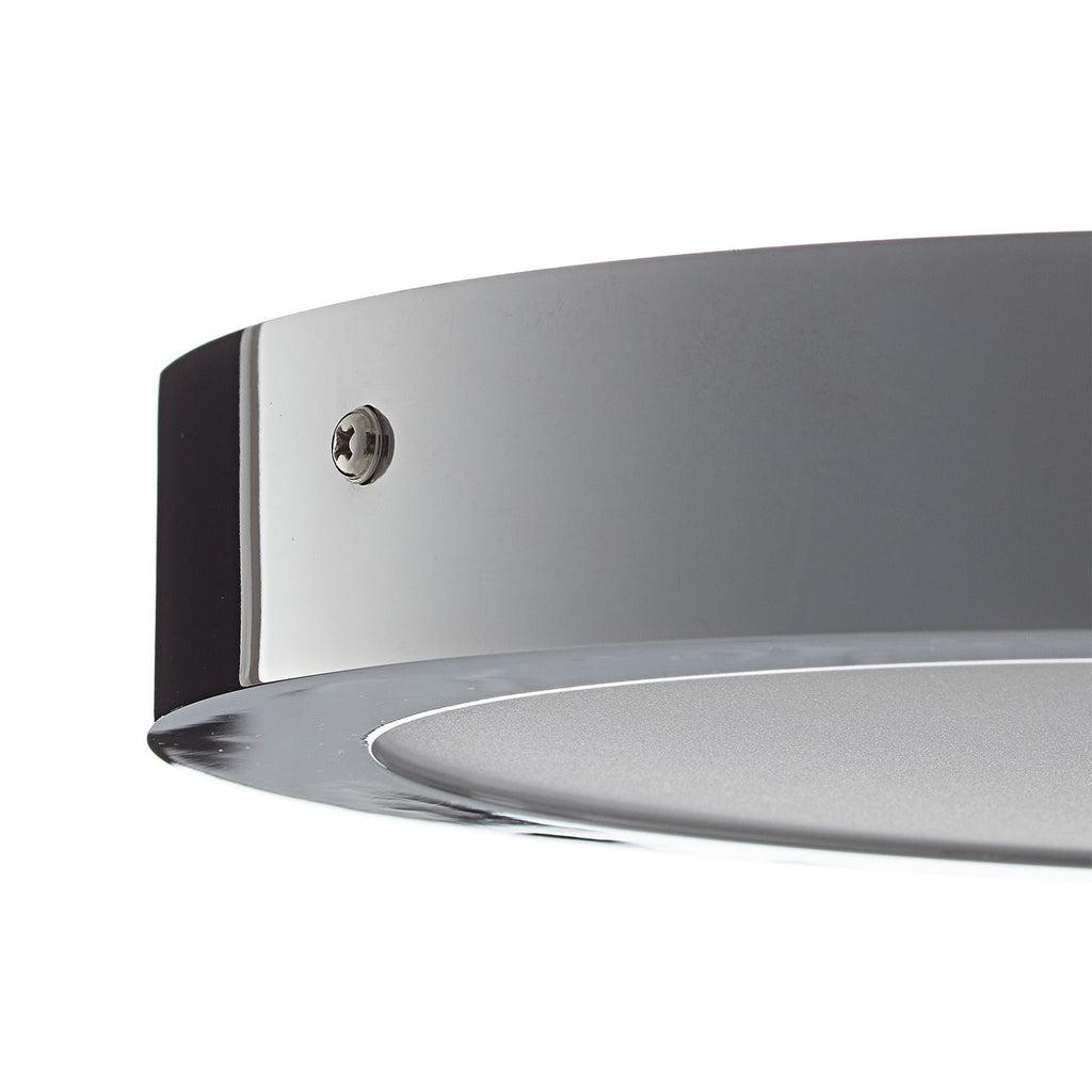Smart LED taklampe Fueva-C rund dimbar CCT RGB krom appstyring skjermbilde