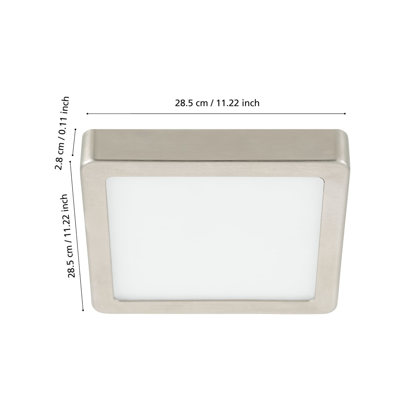 Smart LED taklampe Fueva-Z matt nikkel detalj