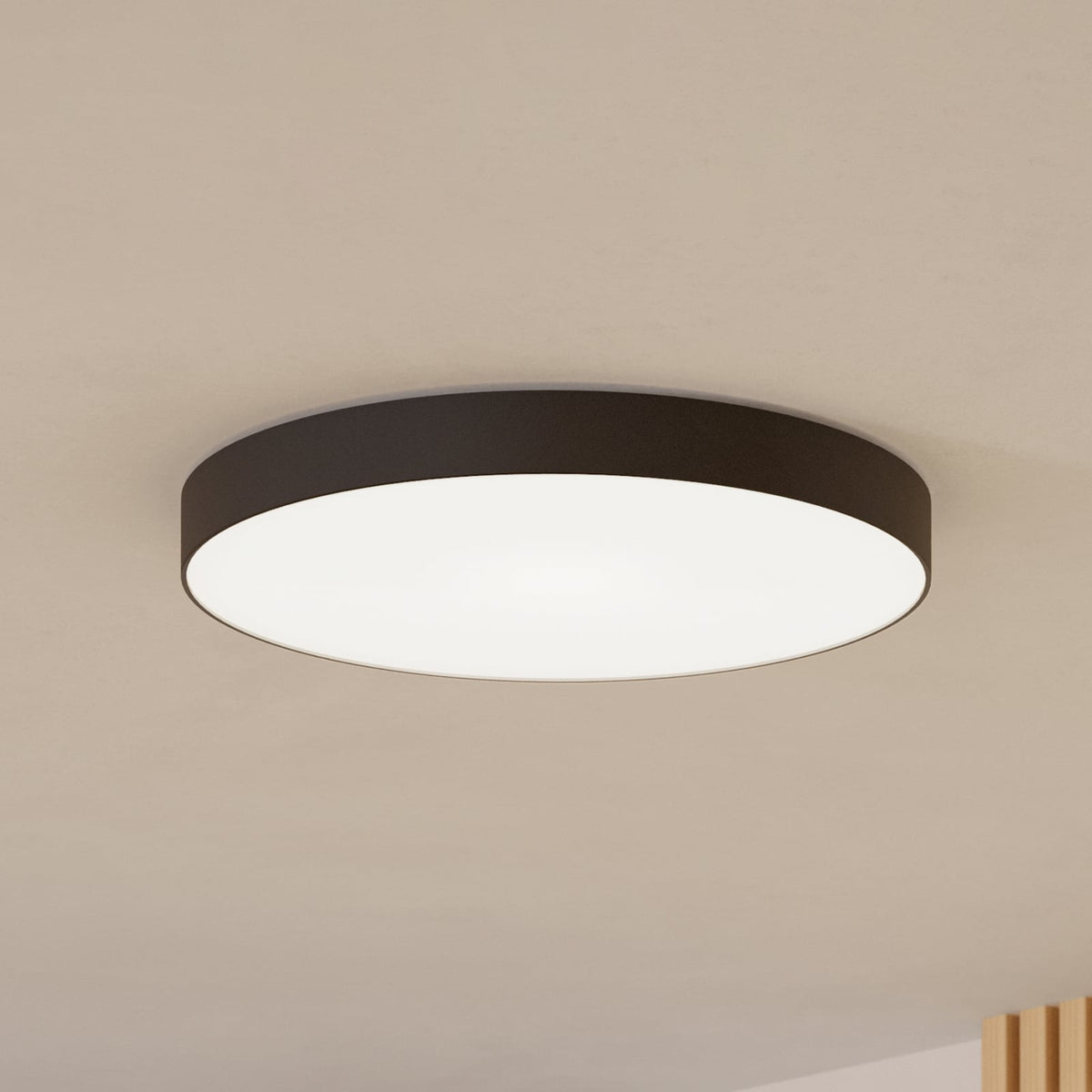 Smart LED-taklampe Gallizzi-Z svart Ø69 cm forfra