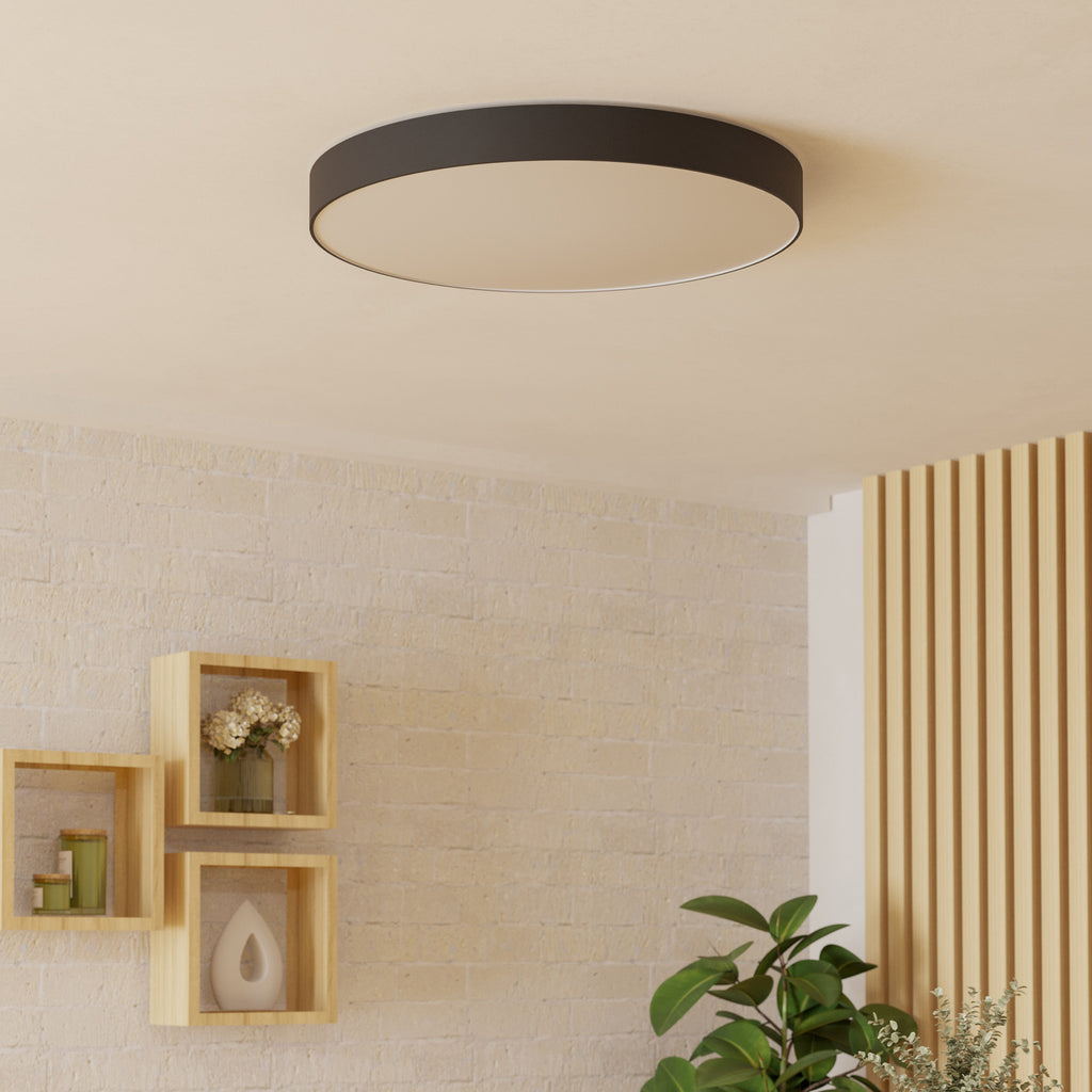 Smart LED-taklampe Gallizzi-Z svart Ø69 cm detalj av lys