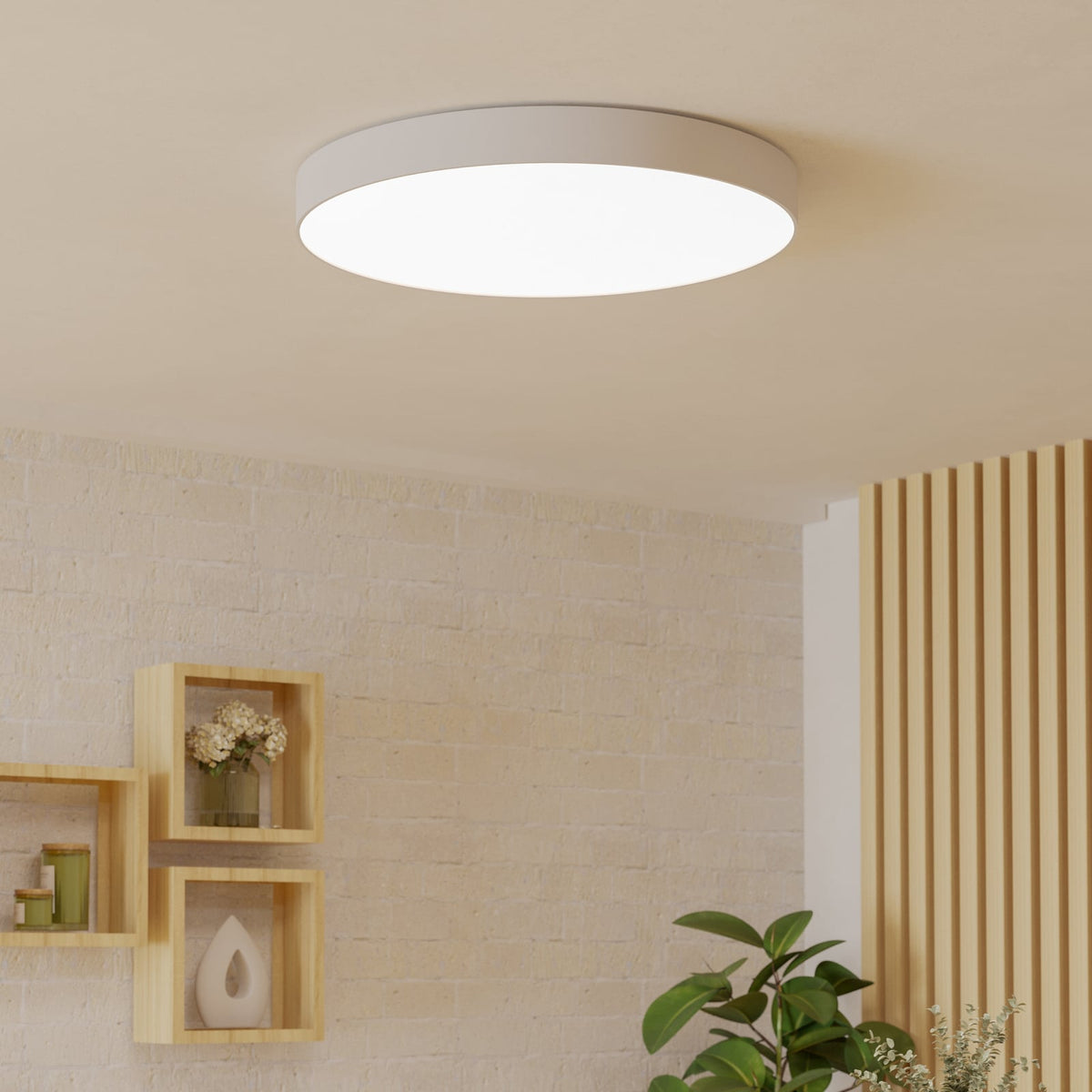 Smart LED-taklampe Gallizzi-Z dimbar RGB CCT Ø69 cm hvit bakside