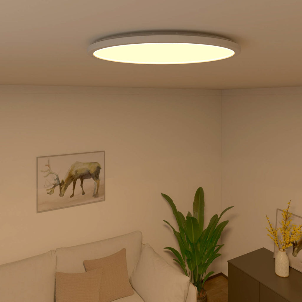 Smart LED taklampe Halo dimbar CCT RGB Ø40 cm hvit IP54 detalj