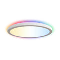 Smart LED taklampe Halo dimbar CCT RGB Ø40 cm hvit IP54 forfra