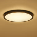 Smart LED-taklampe HALO RGB CCT dimbar svart Ø40 cm IP54 forfra