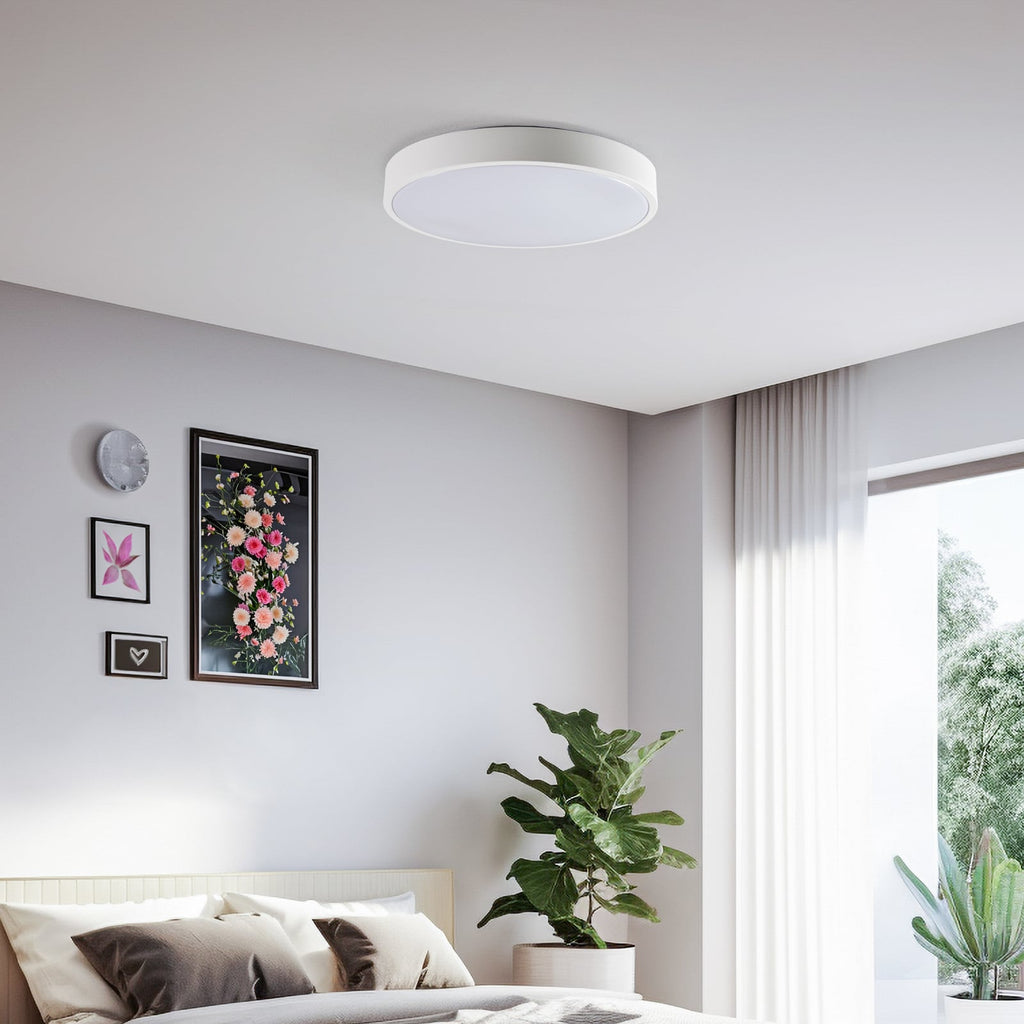 Smart LED-taklampe Innes hvit Ø38 cm detalj