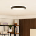 Smart LED-taklampe Innes svart Ø38 cm forfra