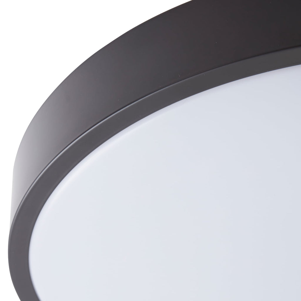 Smart LED-taklampe Innes svart Ø38 cm nærbilde av lys