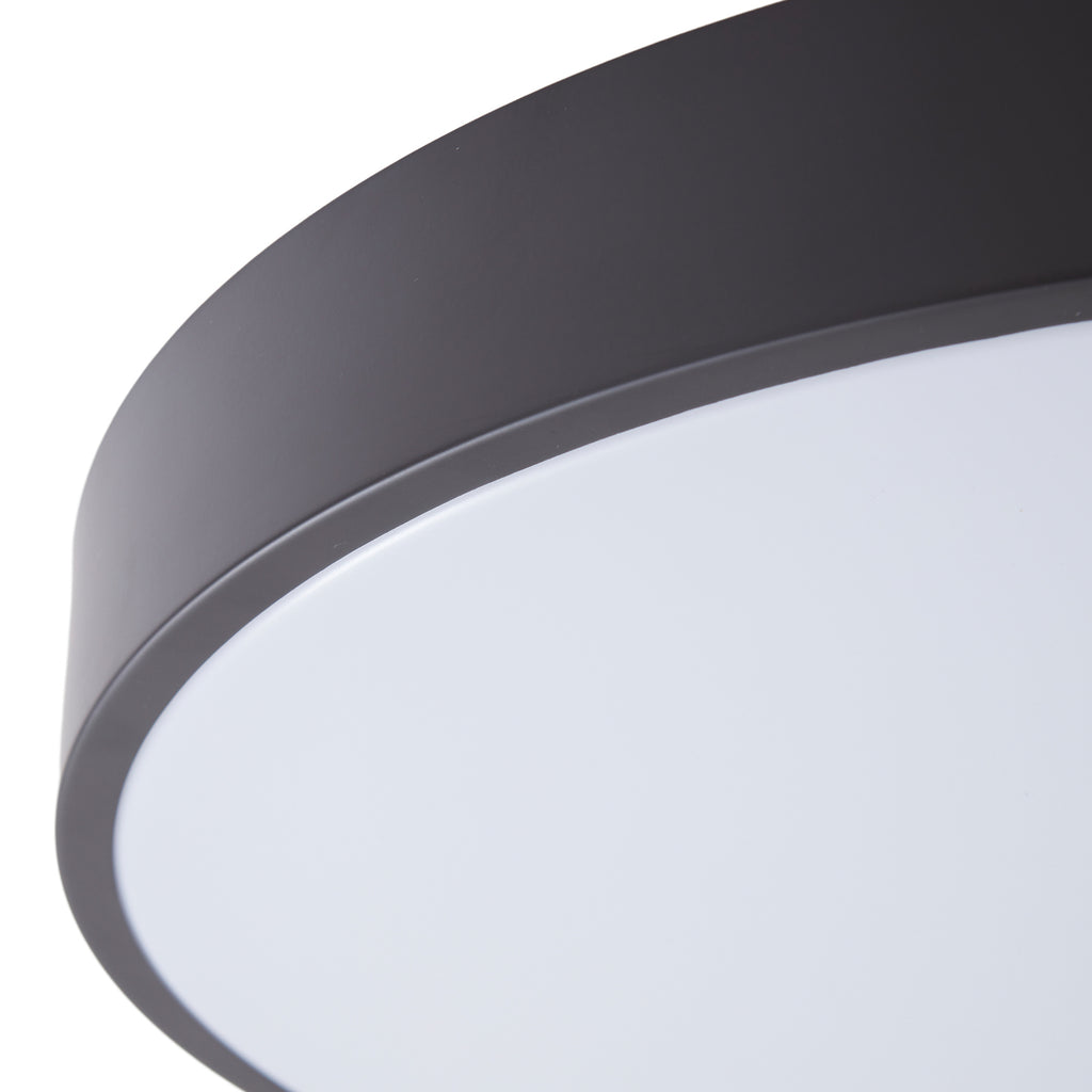 Smart LED-taklampe Innes svart RGB CCT dimbar montert i rom