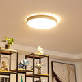 Smart LED-taklampe Innes tre/hvit Ø51 cm forfra