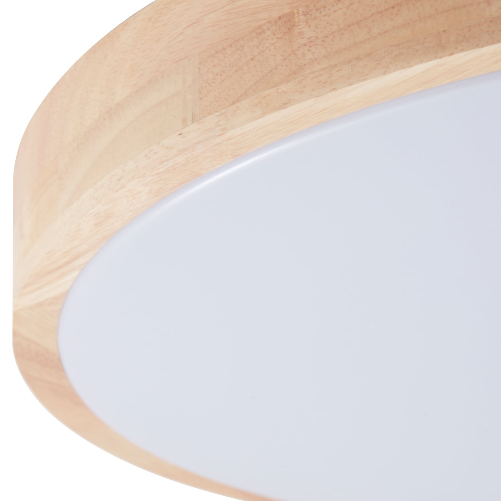 Smart LED-taklampe Innes tre/hvit Ø51 cm nærbilde av LED-lys