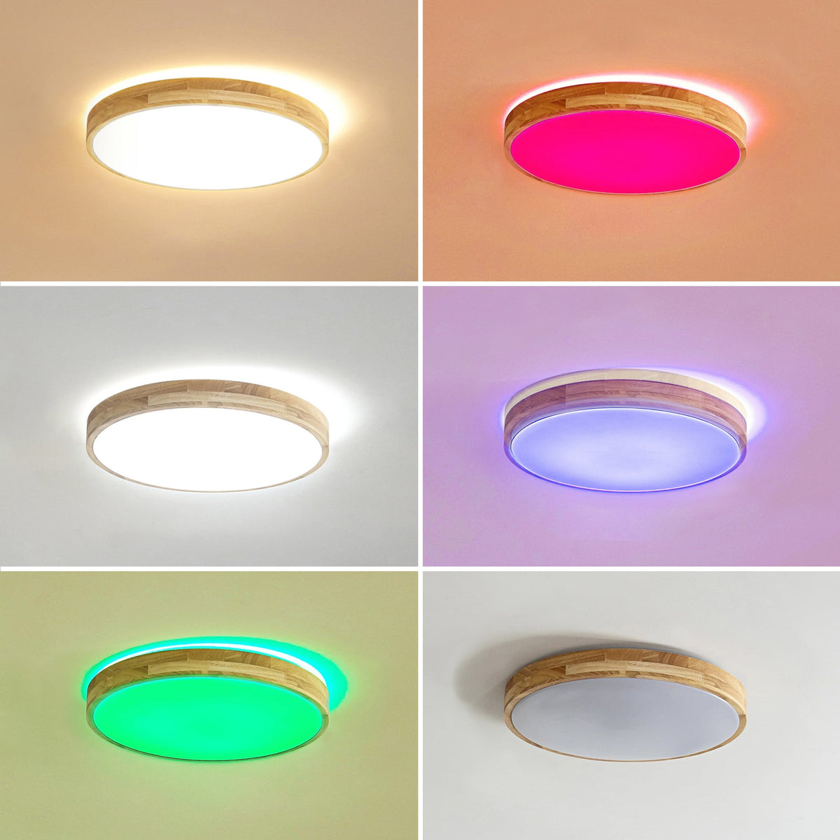 Smart LED-taklampe Innes tre hvit Ø39 cm dimming