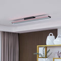 Smart LED-taklampe Leicy svart 100 cm forfra