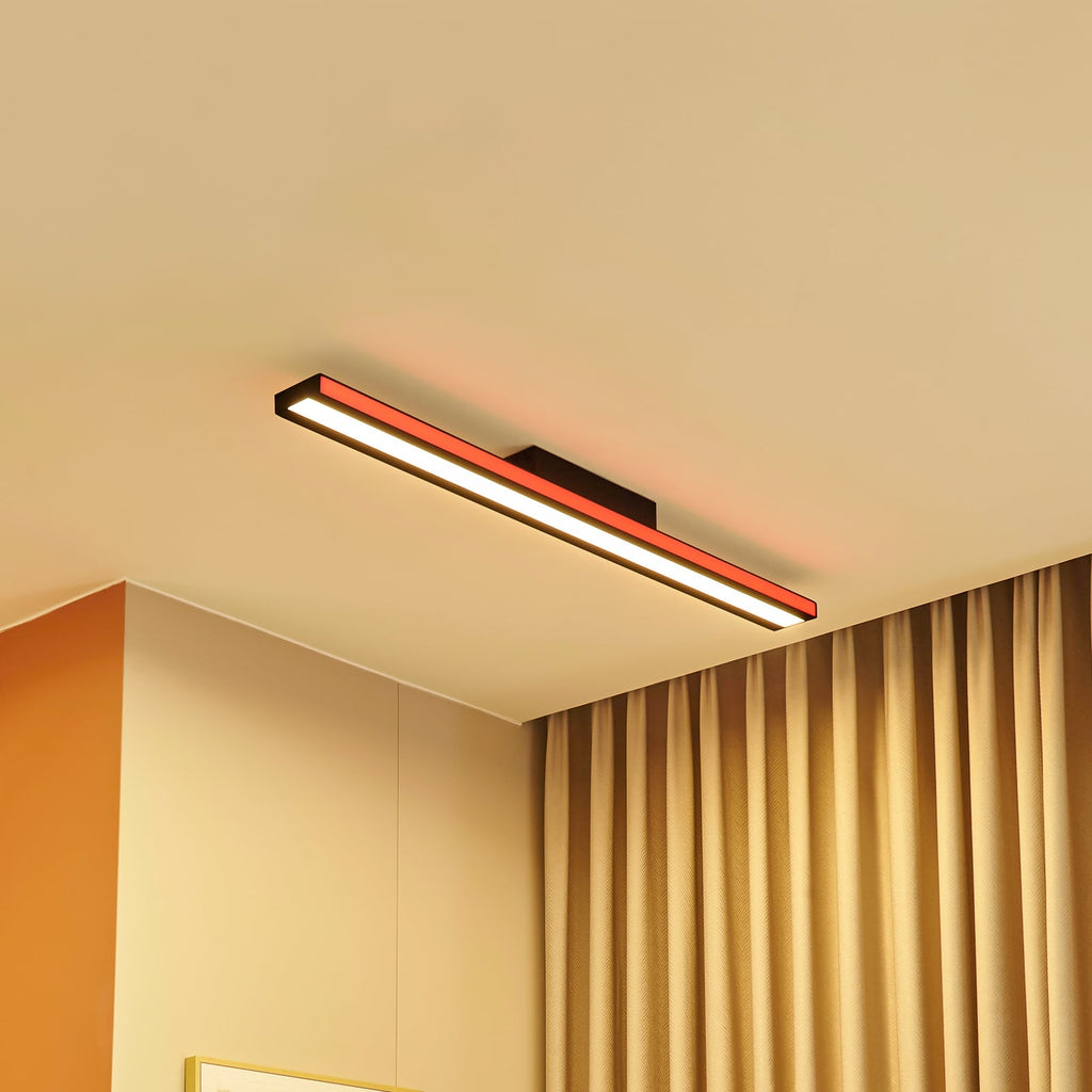 Smart LED-taklampe Leicy svart 100 cm bakside