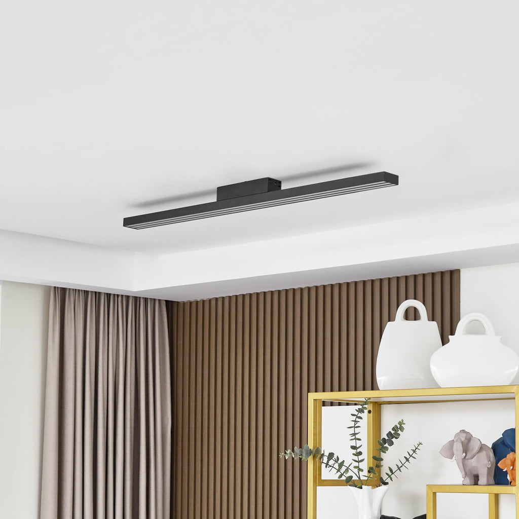 Smart LED-taklampe Leicy svart 100 cm RGB CCT dimbar bakside